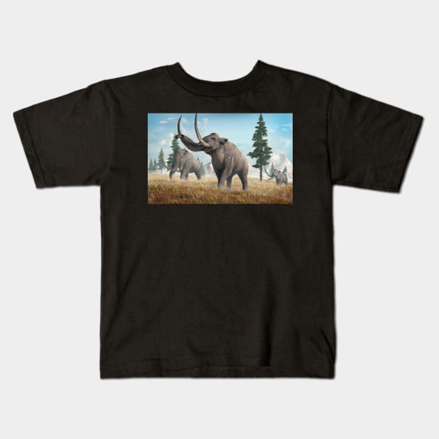 Columbian Mammoths Kids T-Shirt by DanielEskridge